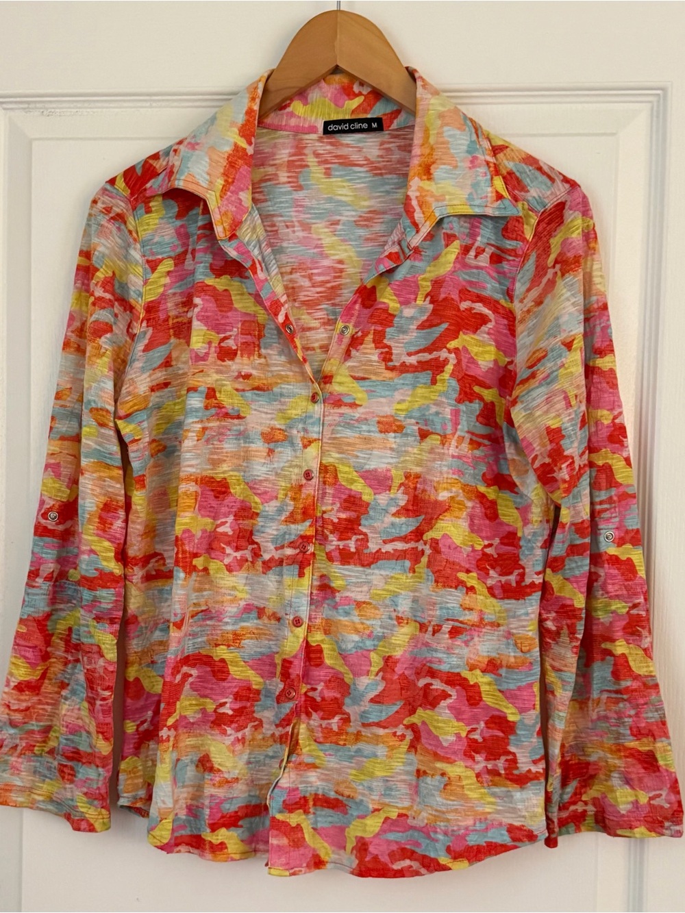 David Cline Women’s Multicolor Button-Up Blouse